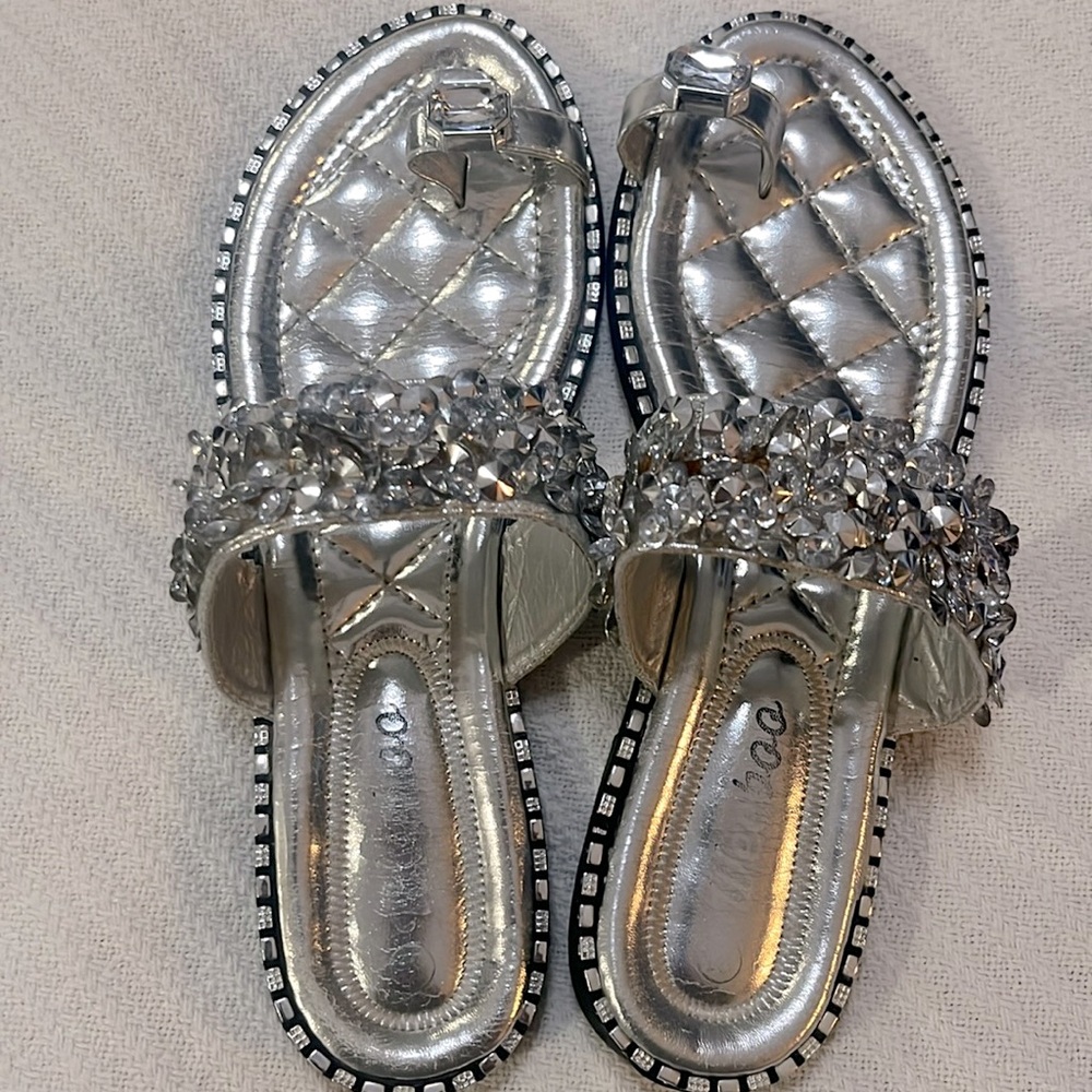 Rhinestone and blingy sandals